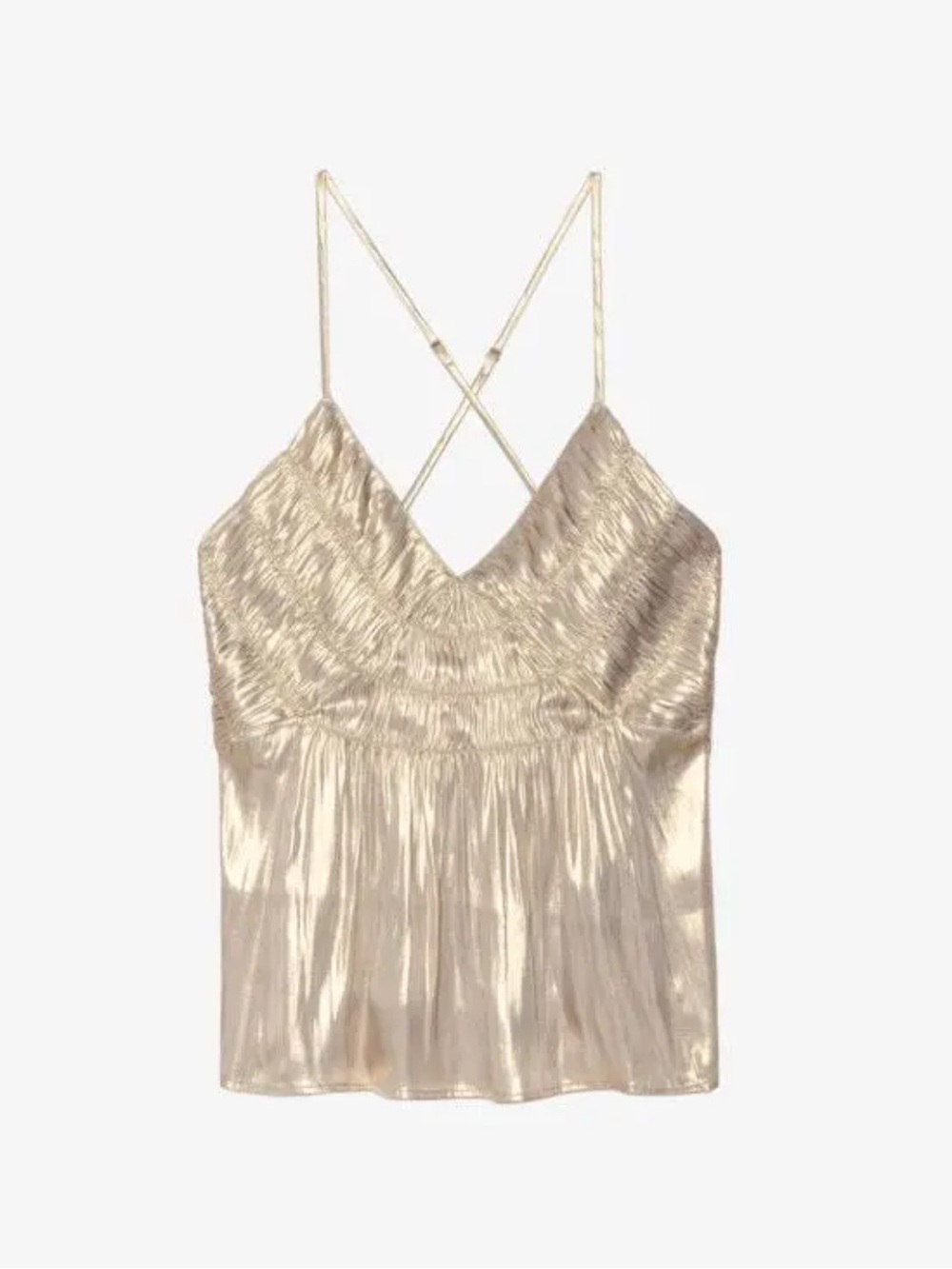 Zadig & Voltaire Cayonne Satin Camisole Gold